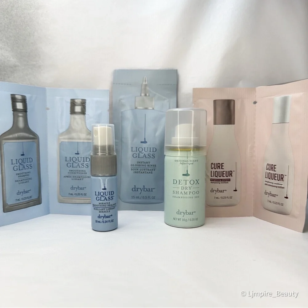Drybar Hair Care Set w/ Detox Dry Shampoo, Liquid Glass, Cure Liqueur